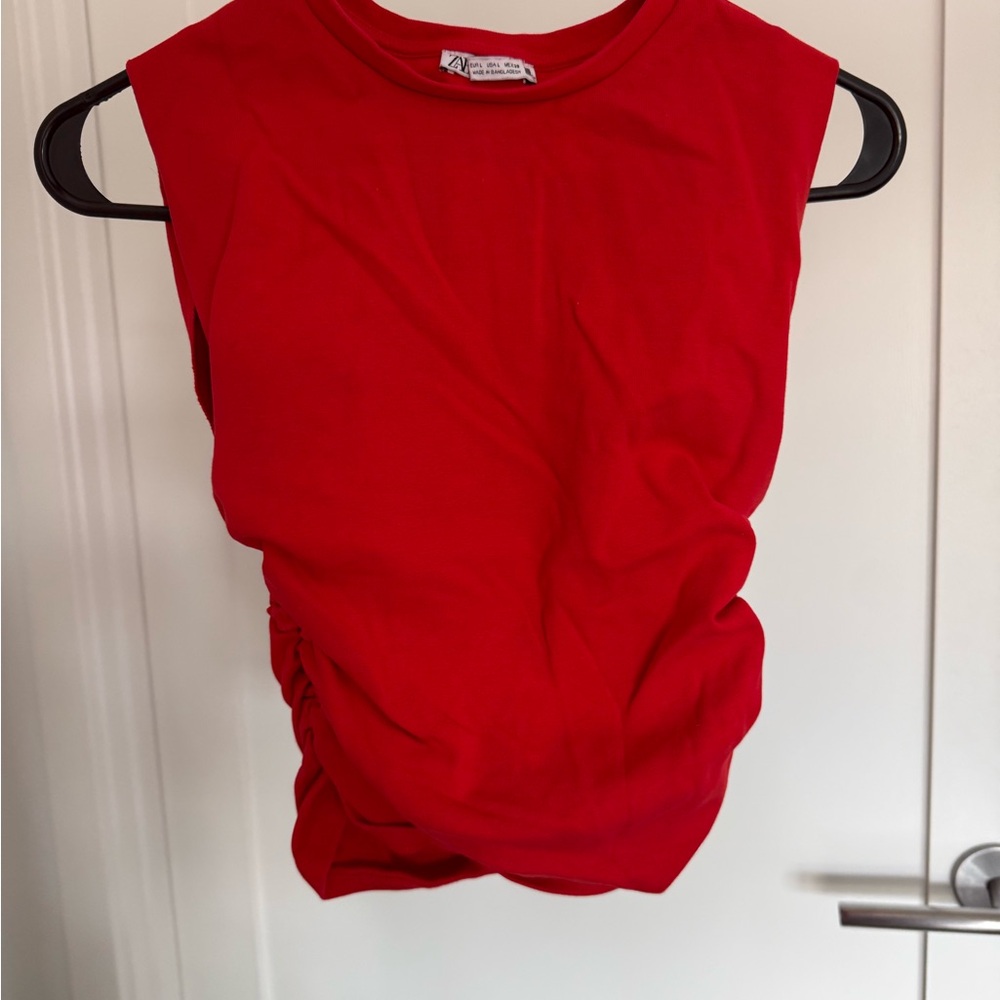 Zara Bold Red Muscle Tee
